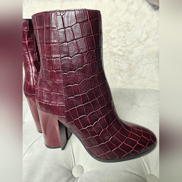 Coach Brielle Croc-embossed leather ankle boots - Picture 2 of 13